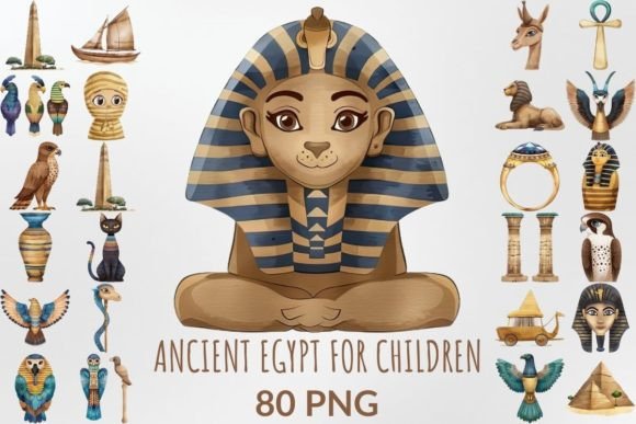 Ancient Egypt in Watercolor: Creative Assets for Young Minds