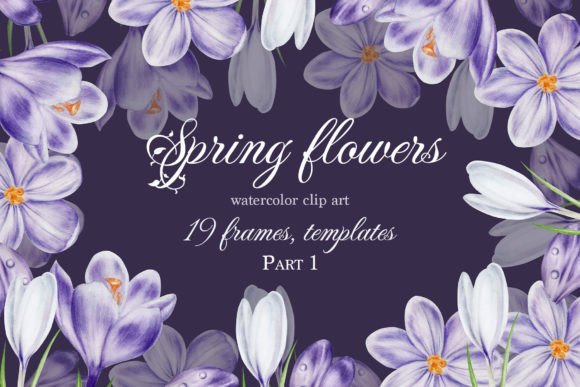 Spring Flower Frames Watercolor: Elevate Your Easter & Wedding Designs