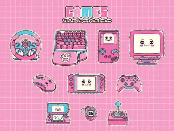 Tools Game Sticker Clipart Bundle: Sweeten Your Gaming Designs