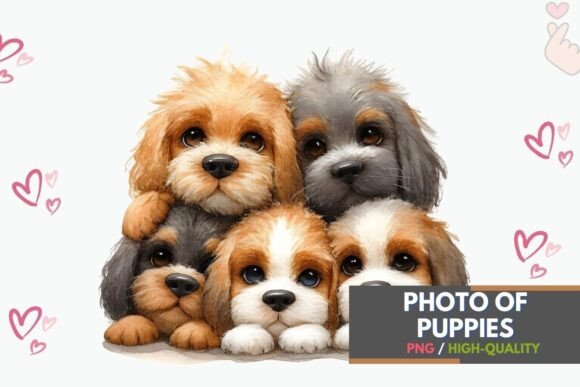 Unleash Creativity: Funny Cartoon Puppies PNG Clipart