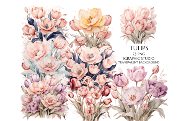 Unlocking Spring: A Designer's Guide to Watercolor Tulips Clipart