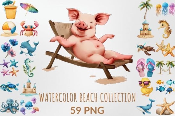 Watercolor Beach Collection for Kids: A Creative Toolkit
